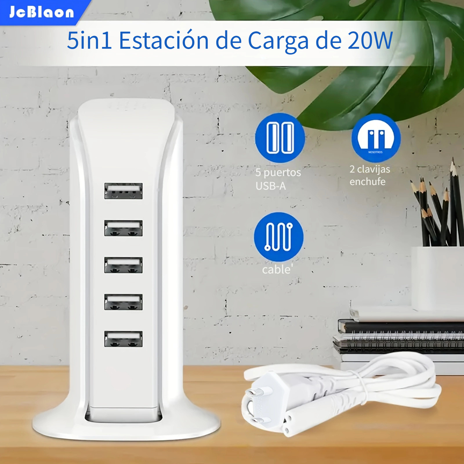 50 W/10 a Estación De Carga Usb De 8 Puertos Concentrador De - Temu