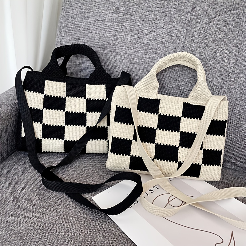 Plaid Pattern Sling Bag, Zipper Front Chest Purse, Pu Leather Crossbody Bag  For Women - Temu Australia