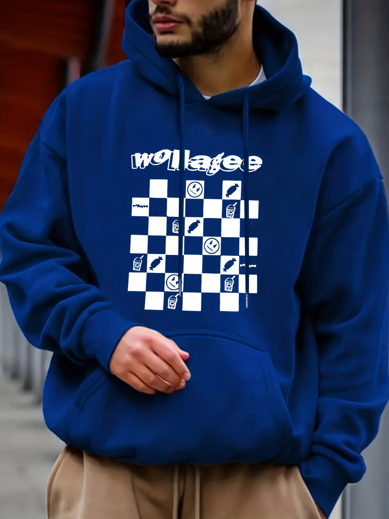 Childish hoodie discount blue and white