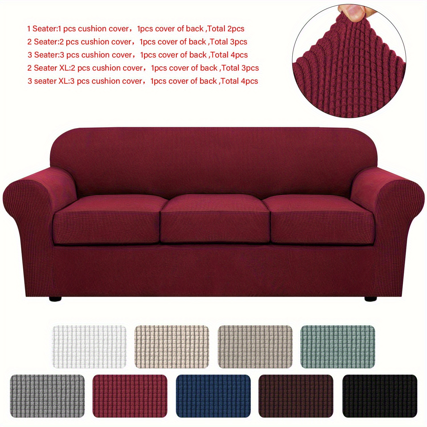 Fundas Sofas 3 y 2 Plazas Ajustables Hojas De Color Beige Rosa Verde Fundas  para Sofa Spandex Cubre Sofa Estampadas Fundas Sofa Elasticas Universal  Verano Modernas Fundas para Sofa Chaise Longue 