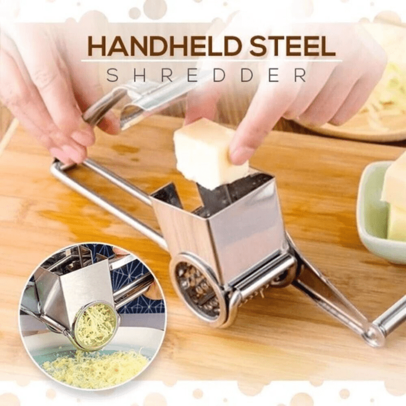 Rotary Cheese Graters Manual Handheld Cheese Cutter With Stainless Steel  Drum Hand Crank Cheese Shredder Kitchen Grater Tool For - Cheese Tools -  AliExpress