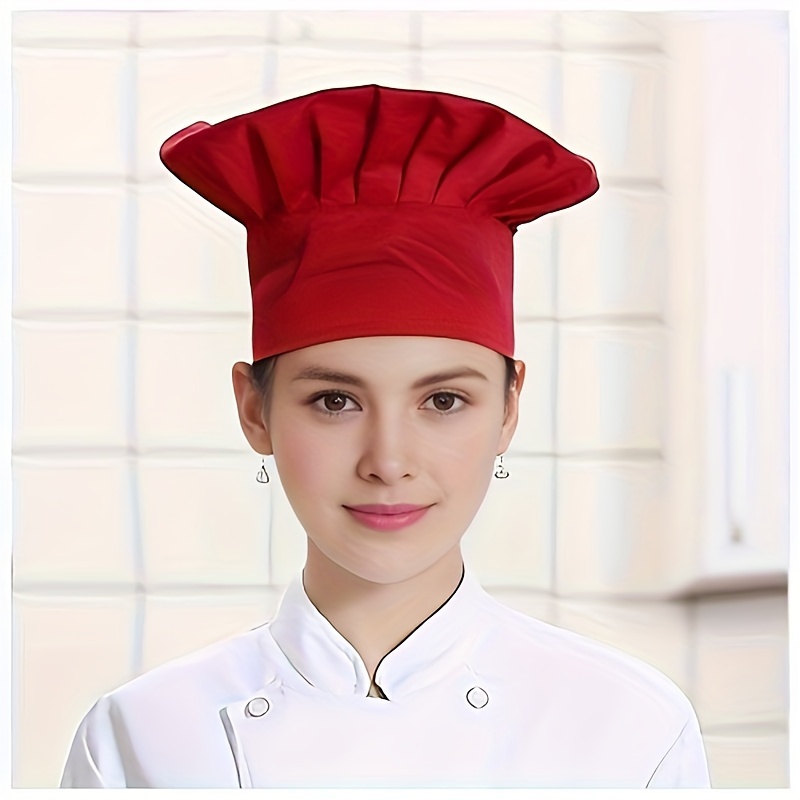 2 pièces Toque de chef Chef Chapeau de cuisine Cuisine Cuisine Noir  Réglable Traiteur Filet de Coiffure Réutilisable Mesh Restaurant Beanie