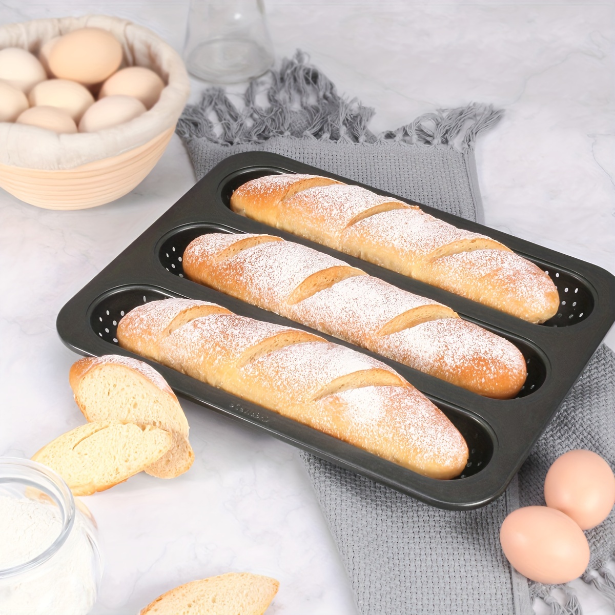 Beasea Pullman Loaf Pan 2 Pack, Non-Stick Black Bread Mold with Lid and  Cover for Baking Bread and Toast