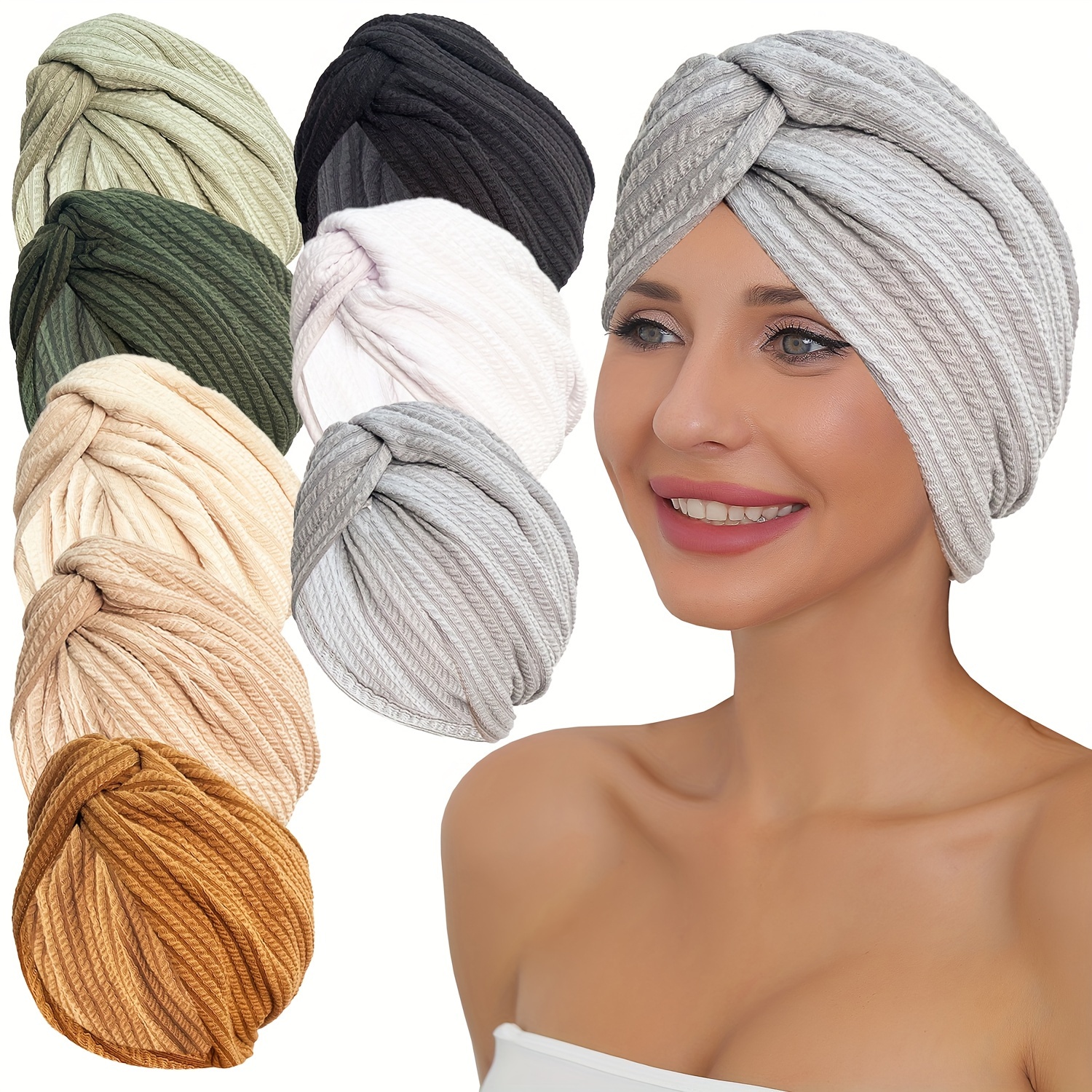 Turbante voluminoso, copricapo da donna chemio, copricapo in jersey di  viscosa, scaldacollo preformato, copricapo da donna religiosa -  Italia