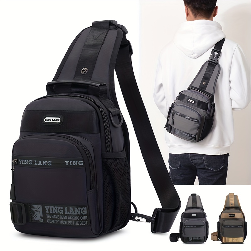 Men's Crossbody Chest Bag Large-capacity Multifunctional Small Checkered  Backpack For Travel Sport Camping - Temu Germany