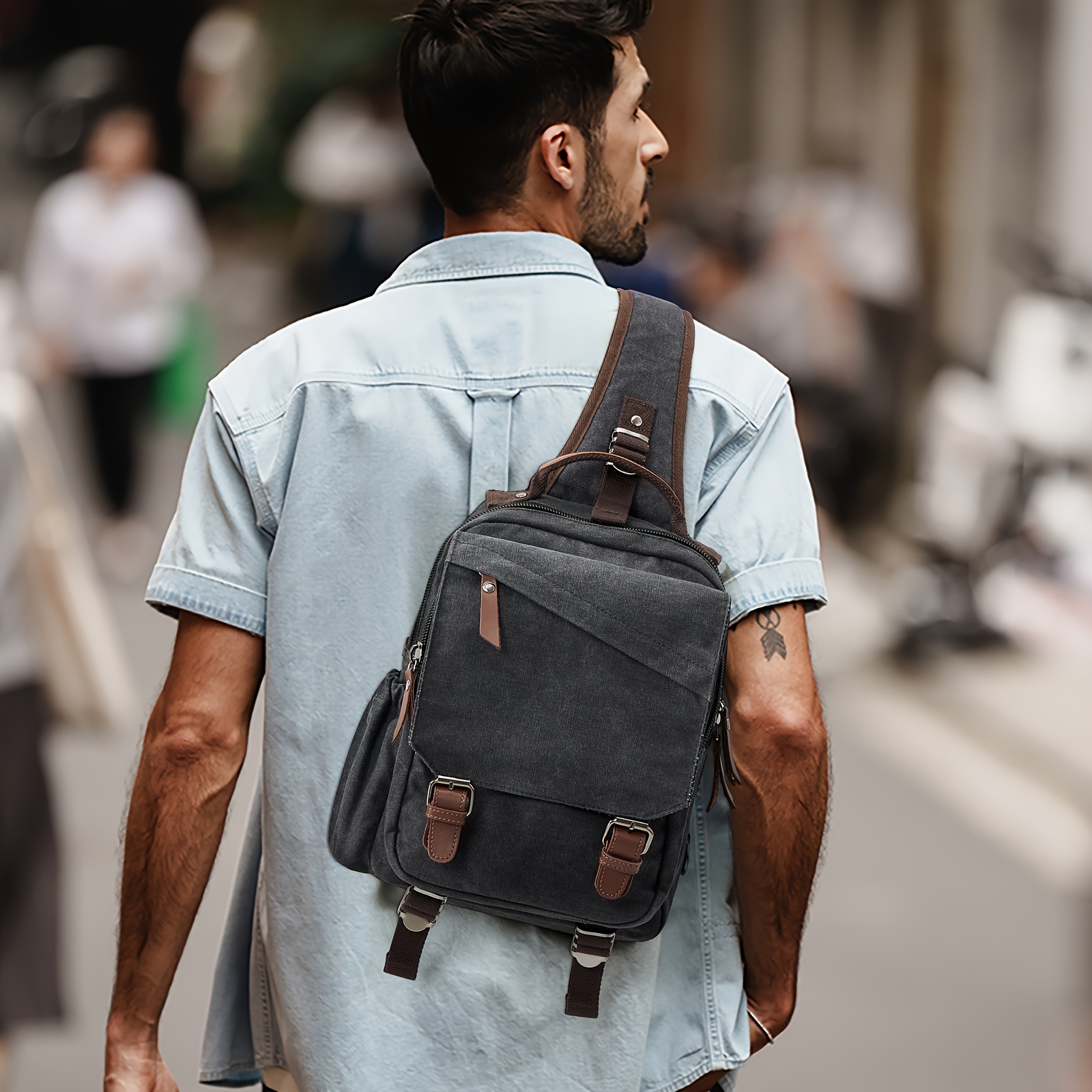 Canvas sling bag online for men