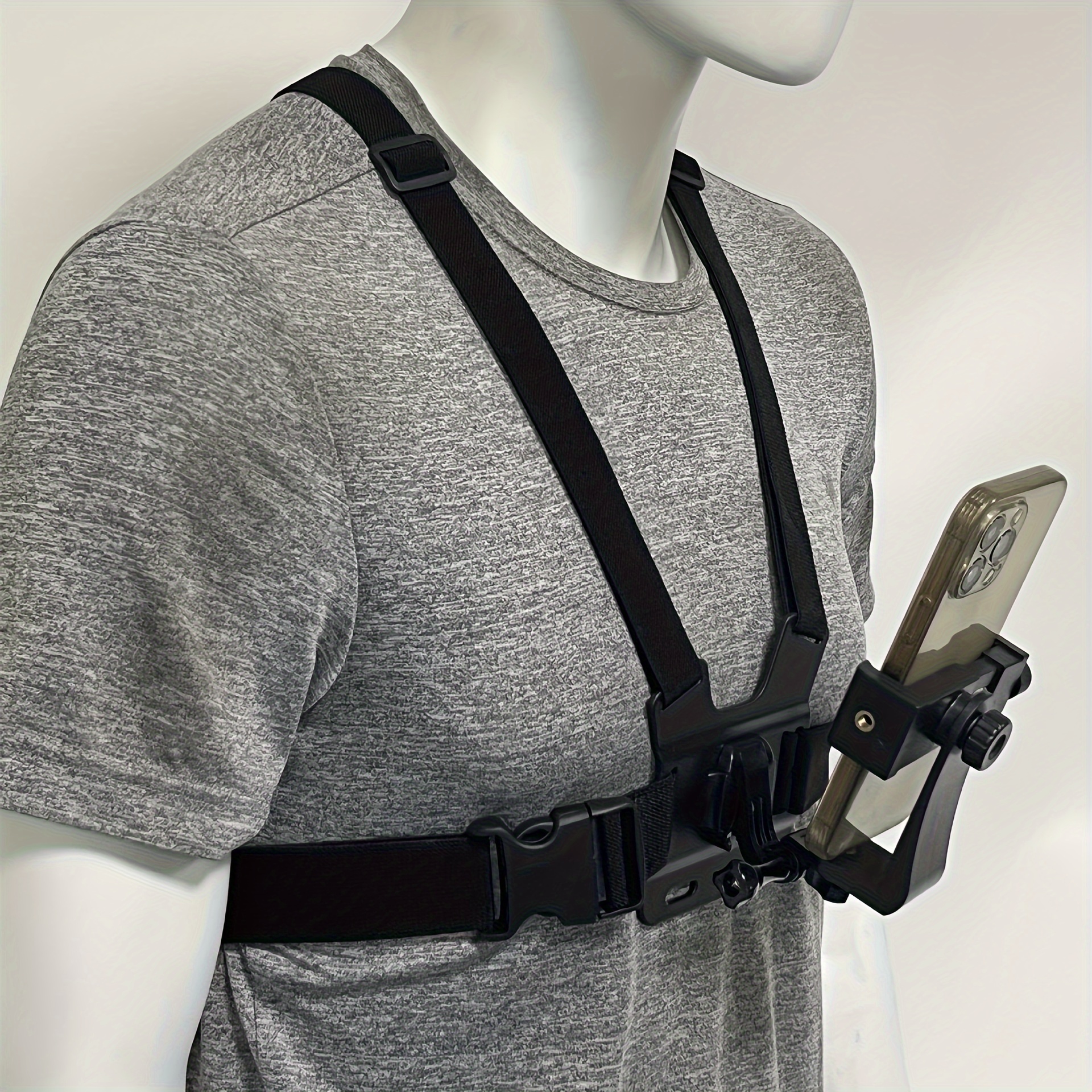 Mobile Phone Chest Mount Harness Action Camera Chest Mount Wearing  Accessories Outdoor Live Mobile Phone Chest Strap Chest Mount Harness  Chesty Strap