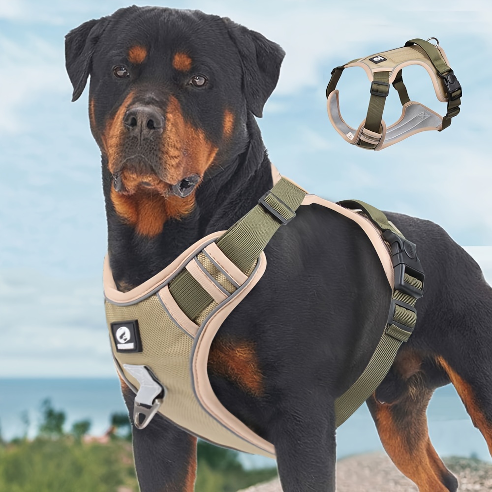 1pc Harnais Pour Chien Sans Traction, Harnais Pour Chien Réglable Pour Une  Marche Facile Avec Bandes Réfléchissantes, Harnais Pour Chien En Oxford  Durable Pour Chiens De Taille Moyenne Et Grande - Temu