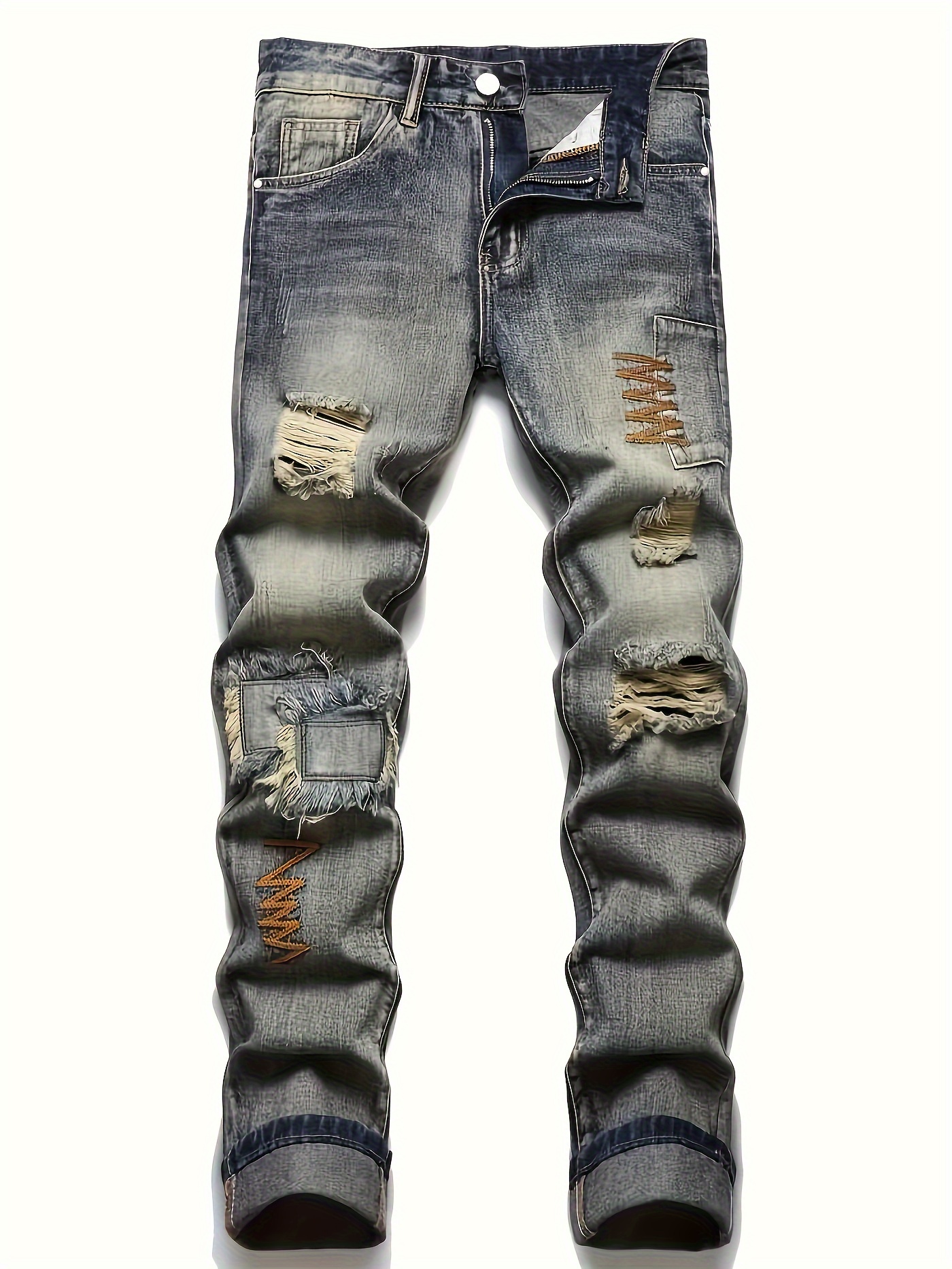 Embroidered Jeans For Men - Temu Canada