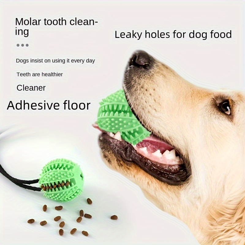 Dog Double Suction Cup Tug Ball Toys Chew Bite Tooth Cleaning Interactive  Toy US 