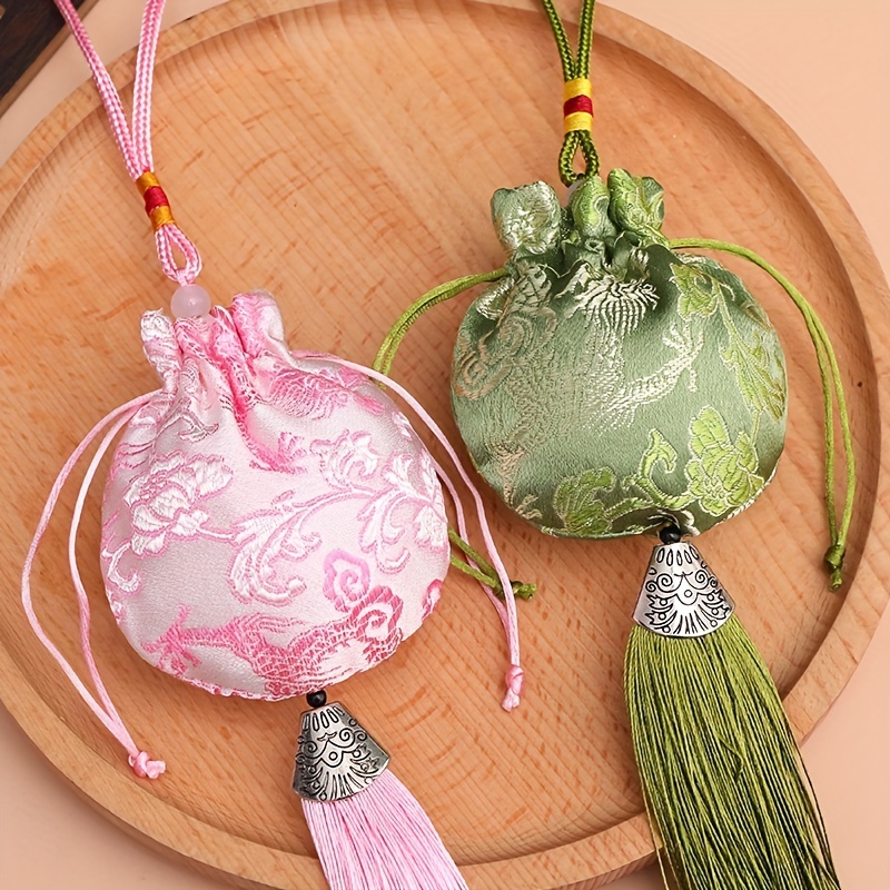 Silk Brocade Chinese Knot Pouch With Zip Set Of 2 Jewelry From Chinesesilk,  $5.71