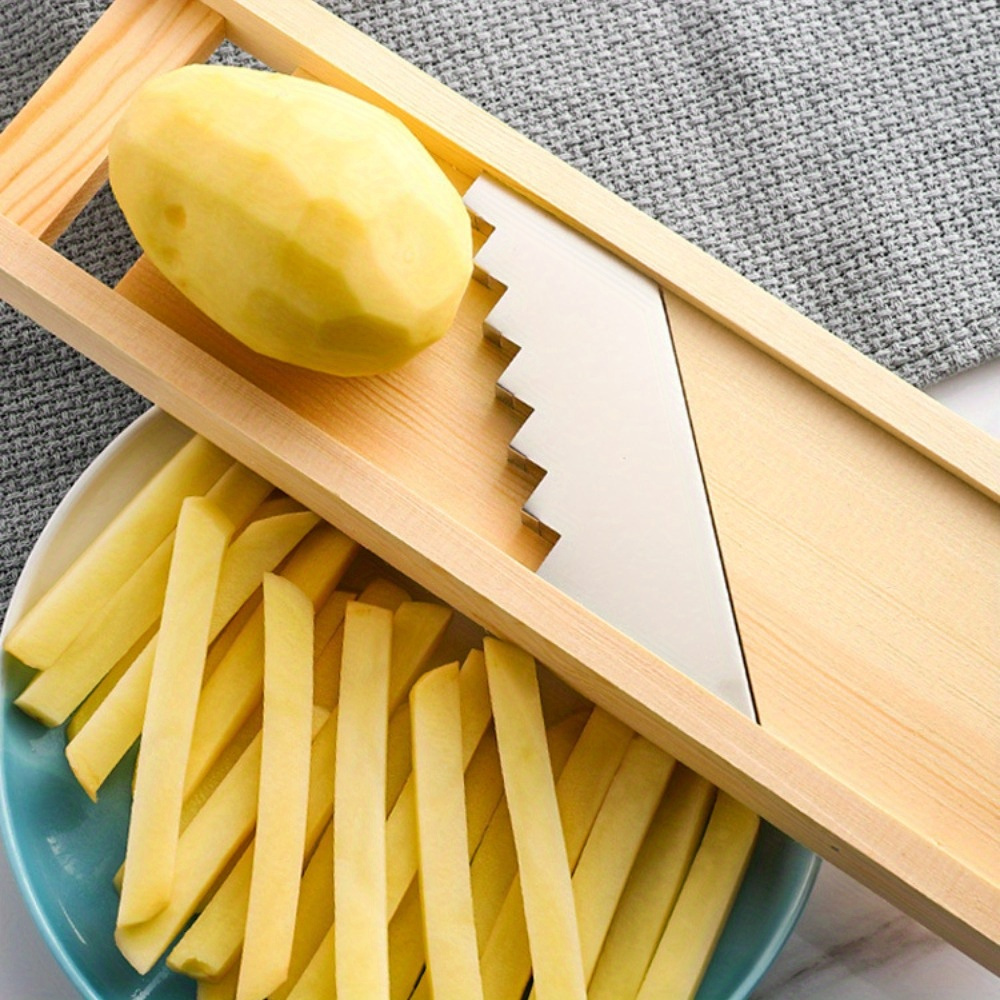 Acquista Patatine fritte tagliate in acciaio inox Coltello ondulato taglia  patate Gadget da cucina