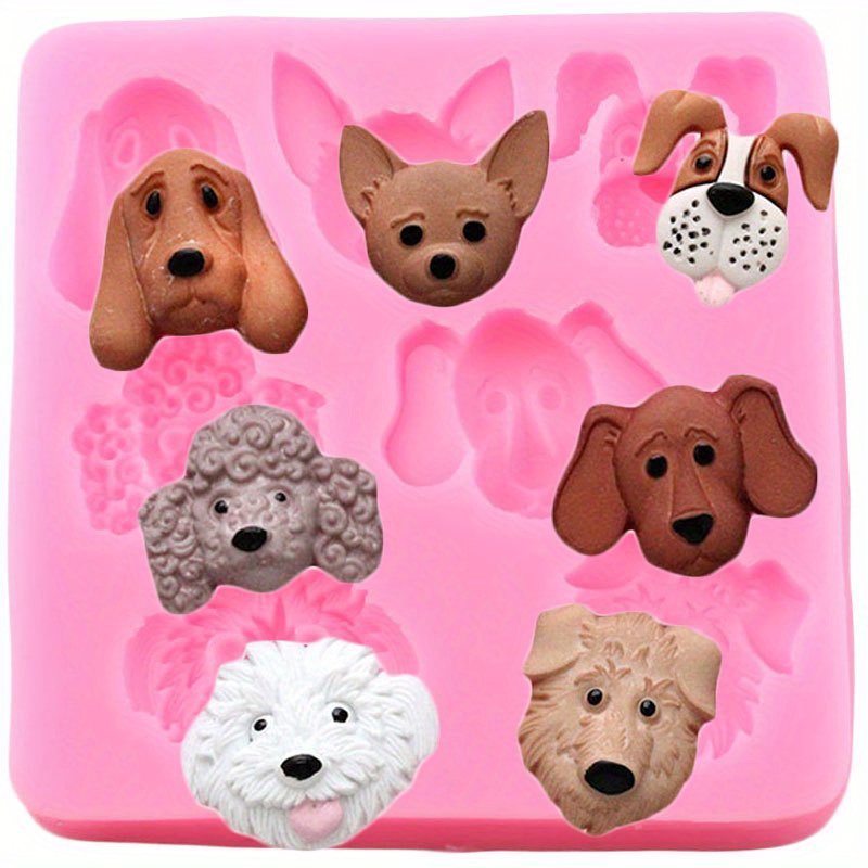 1pc Dog Head Candle Silicone Mold Dog Shape Fragrance Candle Making Wax  Mould