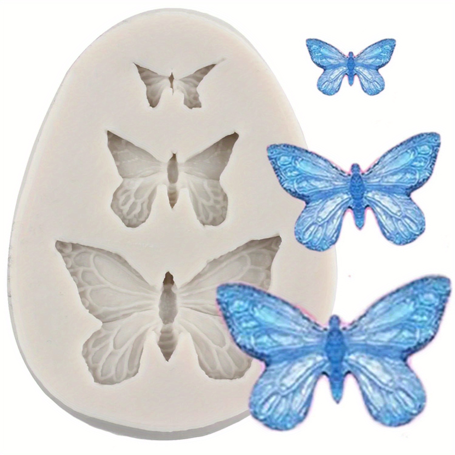 Large Medium And Small Butterfly Shaped Silicone Mold - Temu