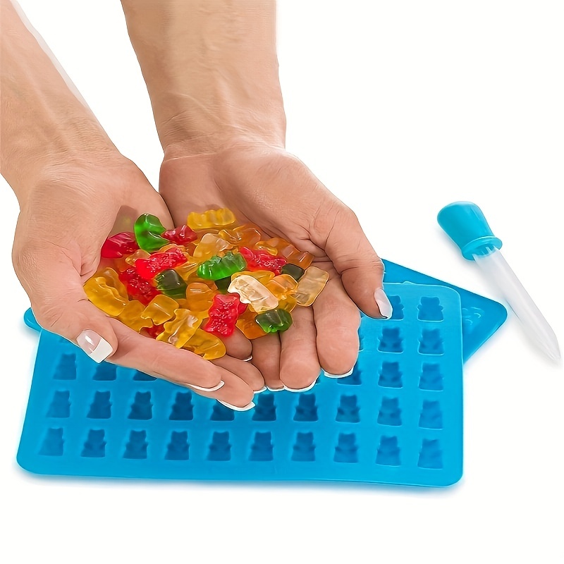 CLASSIC size GUMMY BEAR Candy Molds by The Modern Gummy; 2 Trays and 1  Dropper; SILICONE; Used to shape Jelly, Gelatin, Chocolate, Ice, Soap, Candy