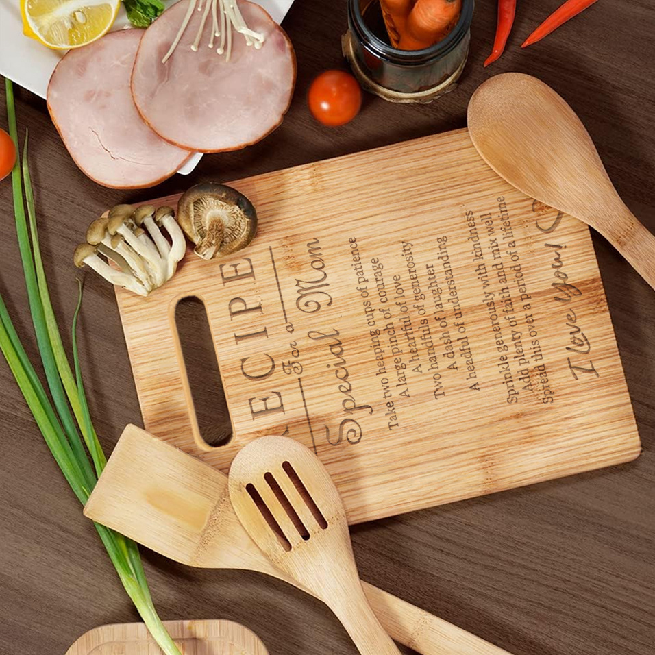 A Special Mom Recipe Cutting Board. Gift For Mom.