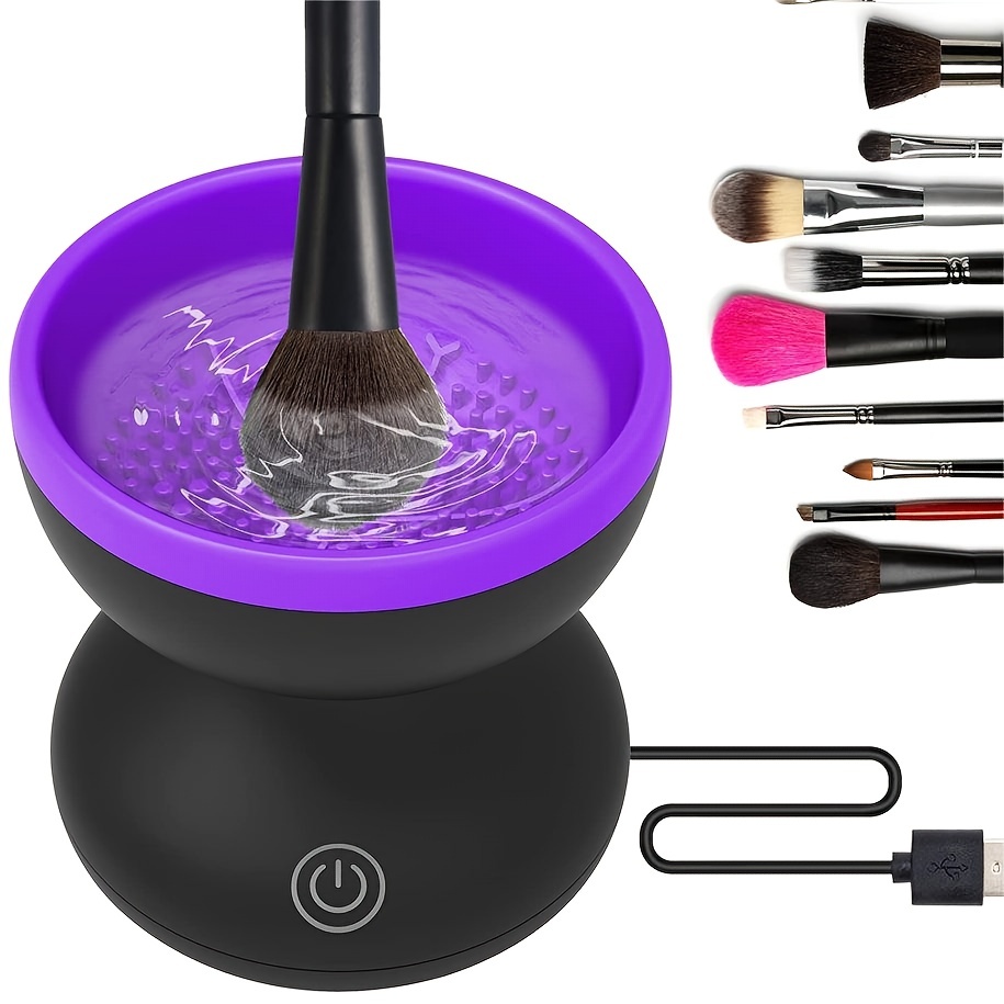 Electric Makeup Brush Cleaner Machine Silicone Brush Cleaner - Temu