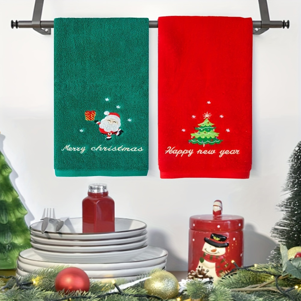 Christmas Kitchen Towels, High Water Absorption Cotton Christmas Towel,  Soft & Thick Bathroom Hand Towels, Large Christmas Kitchen Living Room  Decorative Towels, Christmas Decor - Temu