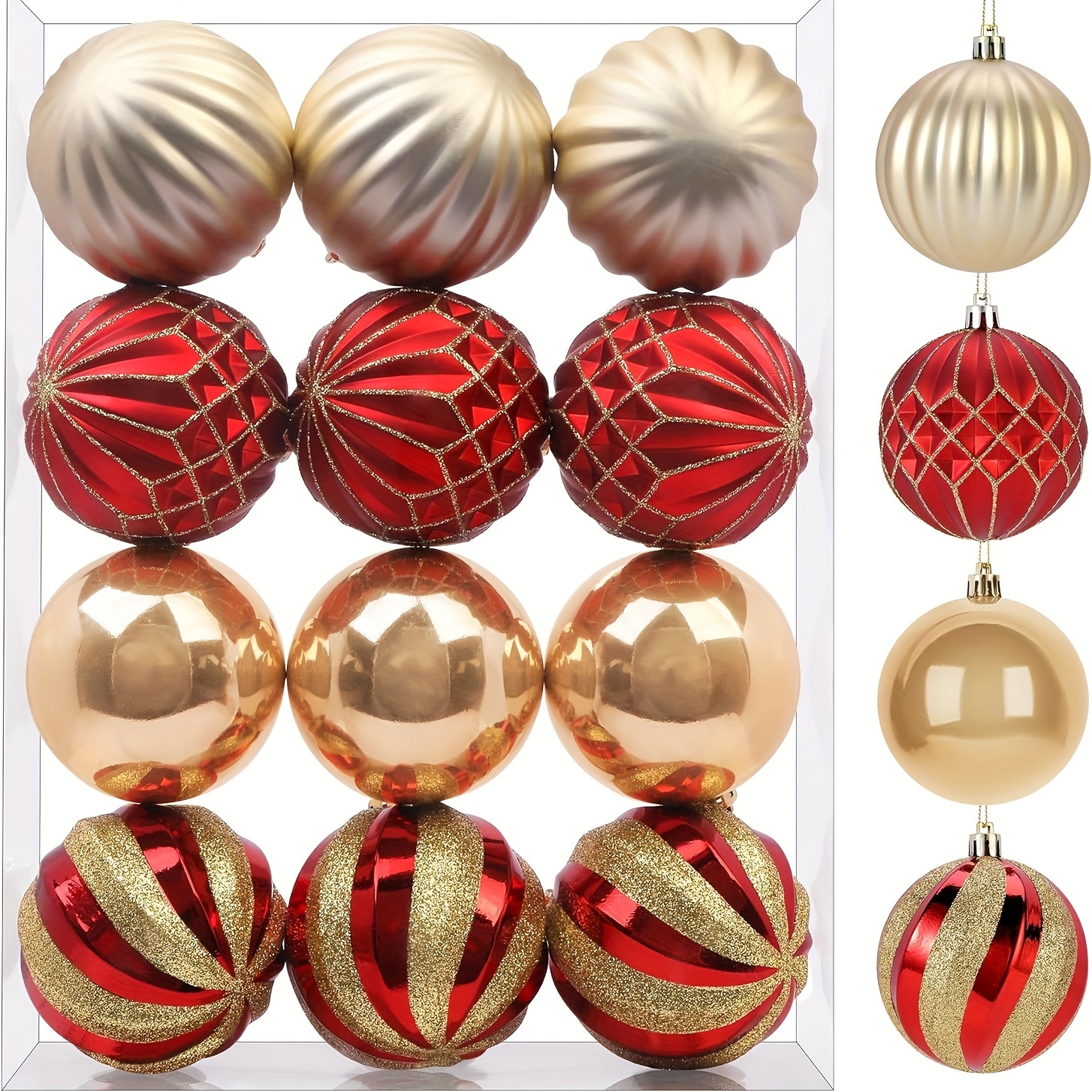 Bolas de Navidad rojas y grandes para decoración del techo