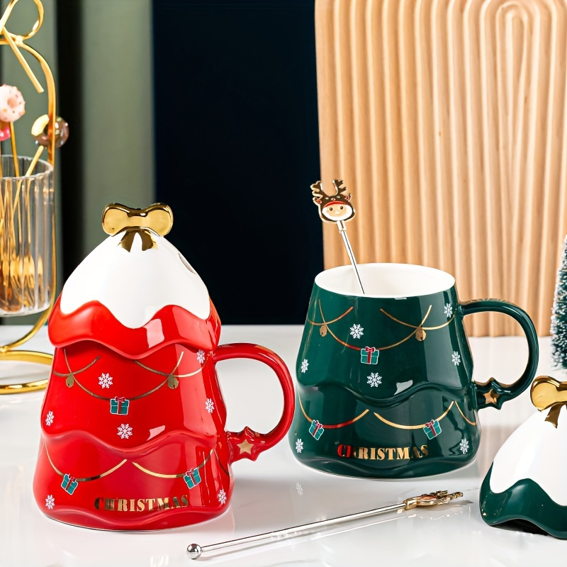 Tazas de café de cristal de Navidad, taza de café de doble pared de Papá  Noel, taza de café de doble pared, taza de té, taza de leche, el mejor  regalo