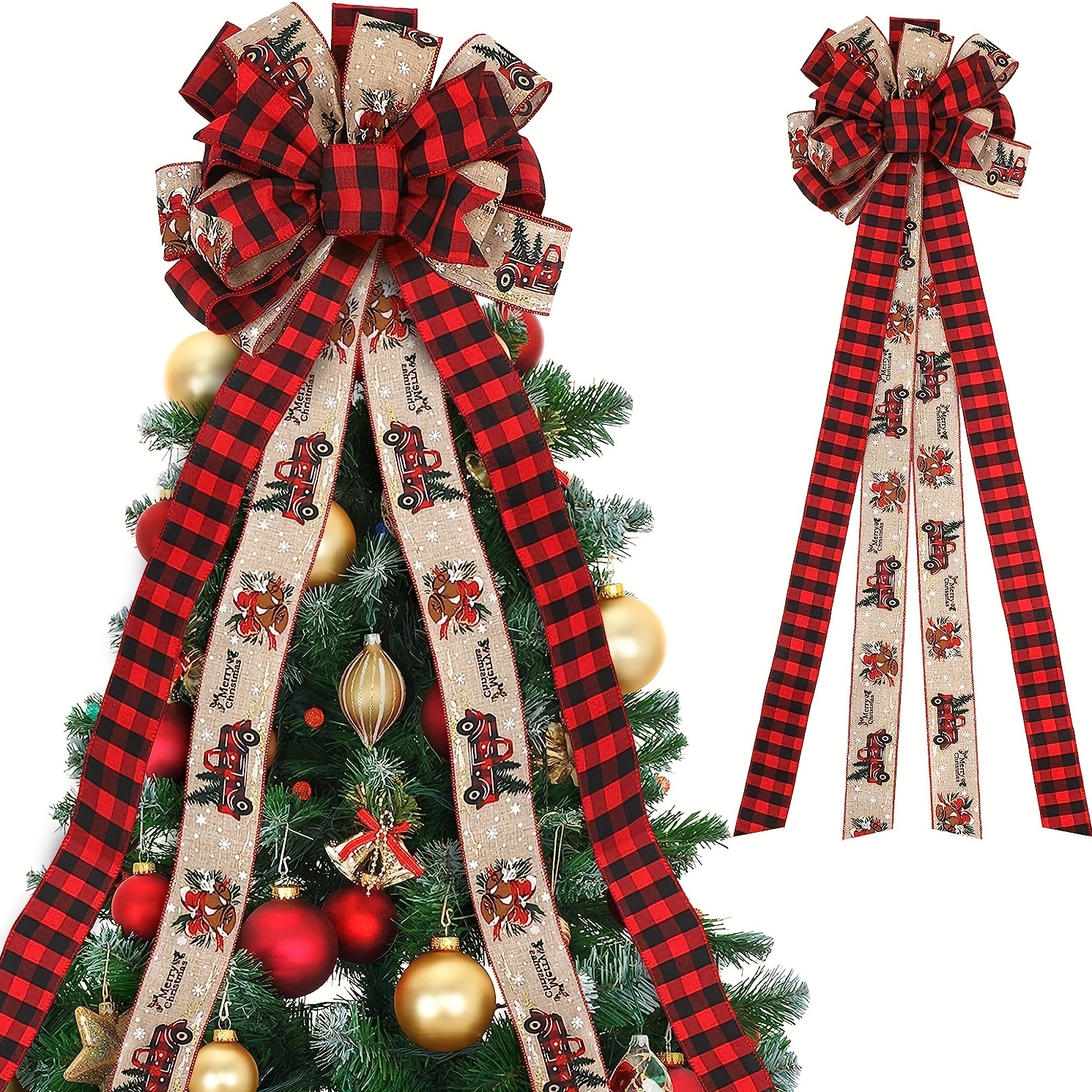 Christmas Tree Topper Christmas Straw Topper Rustic