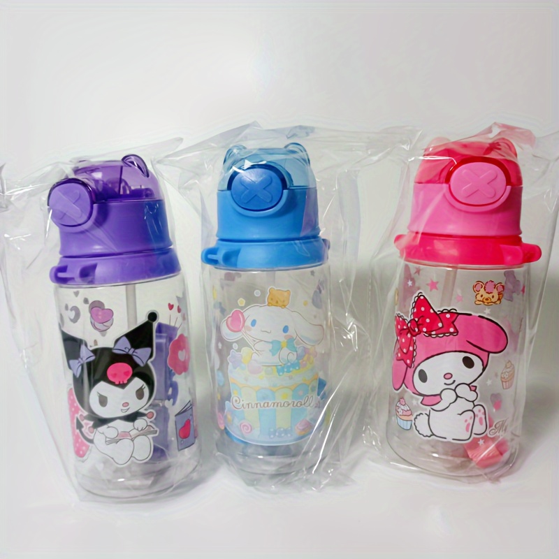 Sanrio Cinnamoroll Kuromi Pompom Purin Sports Water Bottle Handy