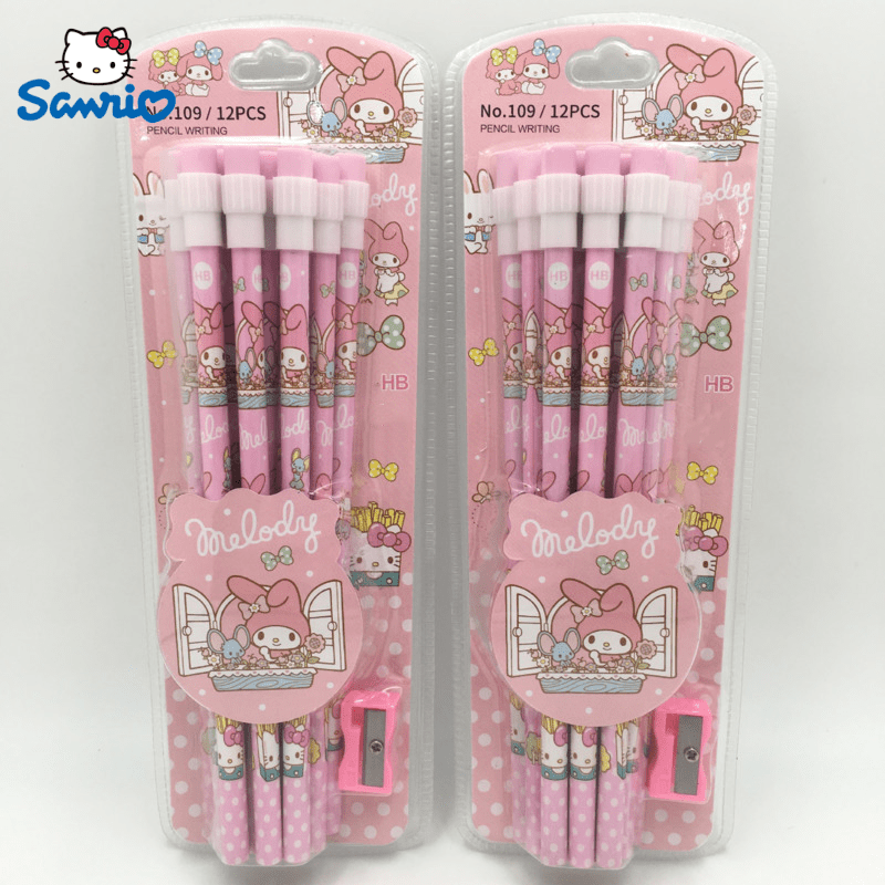 6pcs/set Sanrio Hello Kitty Pens Kawaii Printed Gel Pen Cartoon Press Pen  Neutral Pen 0.5mm Black Ink School Writing Supplies - AliExpress