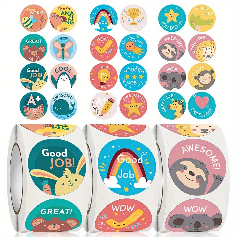 Reward Stickers for Kids 320 Pcs Cute Encouraging Stickers for Teachers Anime Stickers for Kids Reward Chart Small Incentive Stickers for School
