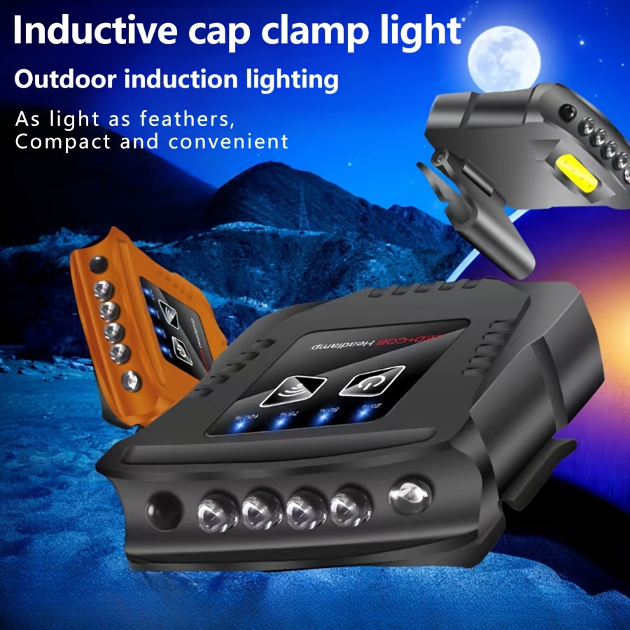 Clip On Cap Light LED Clip Headlamp USB Charging Waterproof