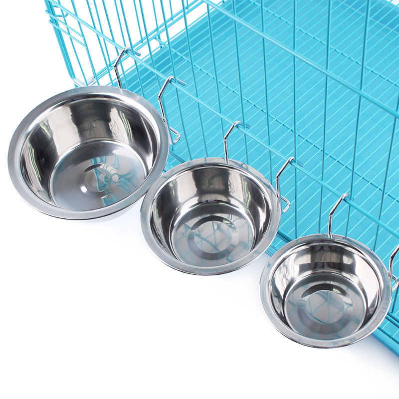 Dog Crate Water Bowl No Spill, 2 Pack Dog Crate Bowls Hanging, Kennel Water  Food Bowls Mountable, Pet Cage Accessories Feeder Dish, Stainless Steel