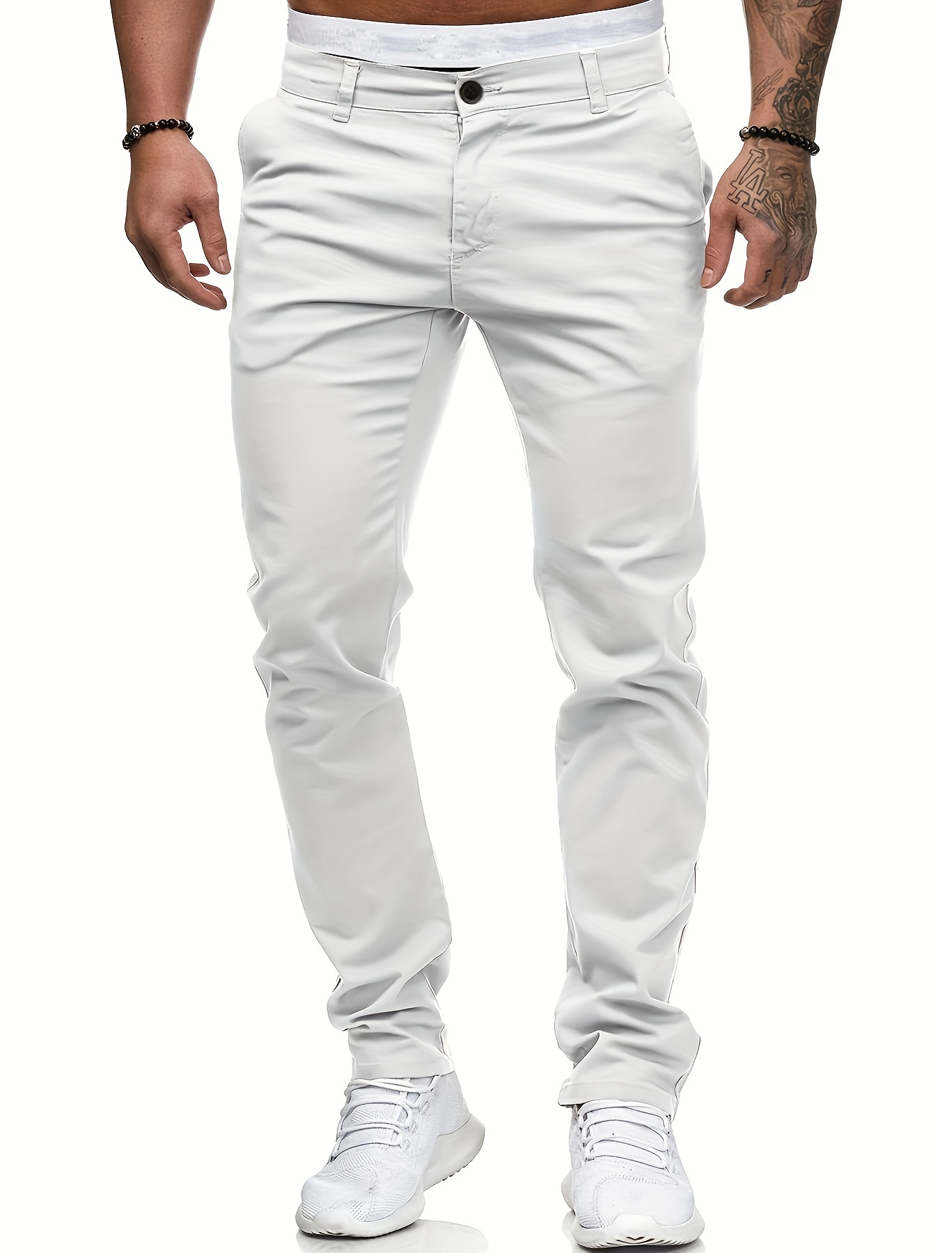 Pantalon Blanco Hombre - Temu New Zealand