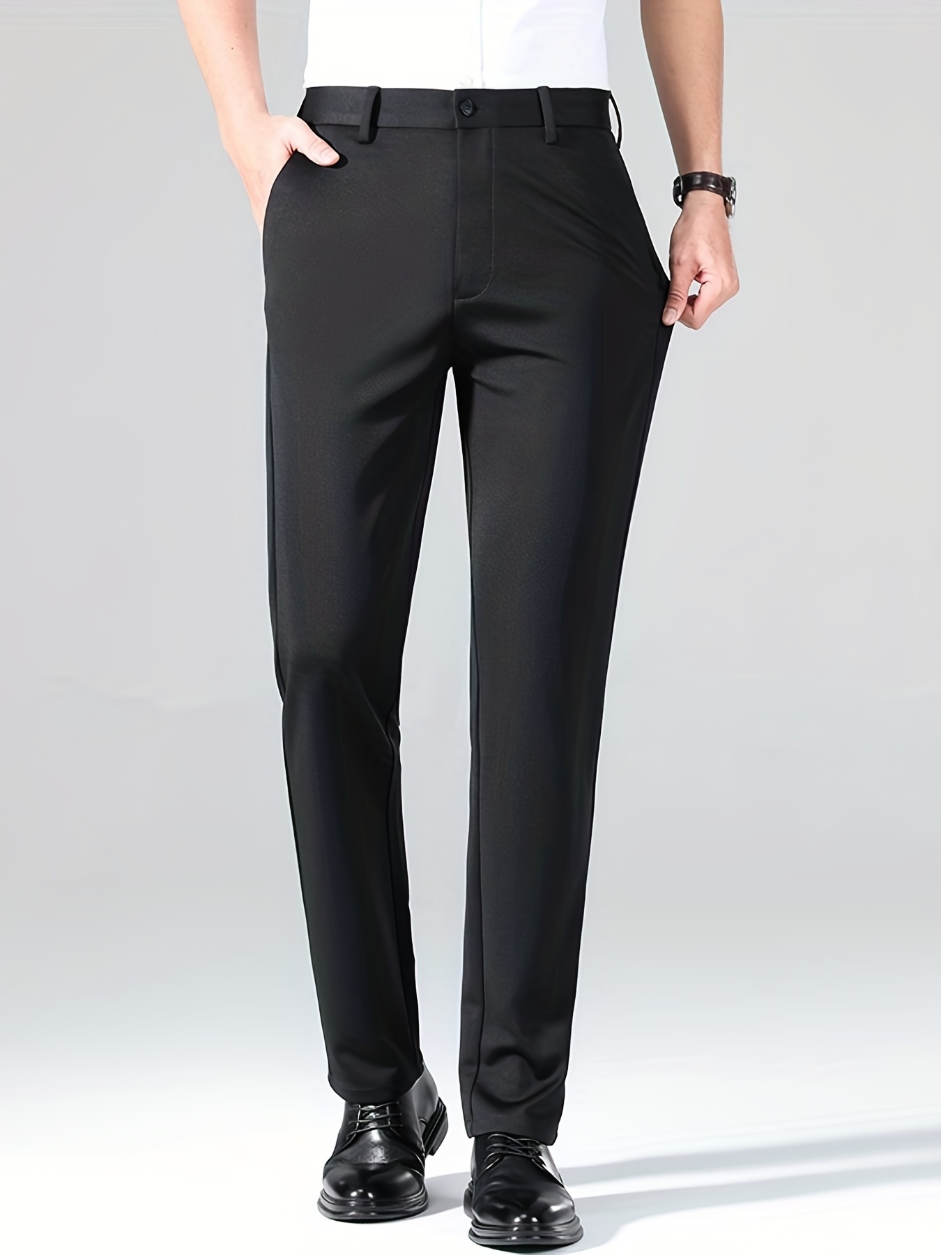 Buy INTUNE Natural Beige Slim Fit Stretch Formal Pants | Shoppers Stop-mncb.edu.vn