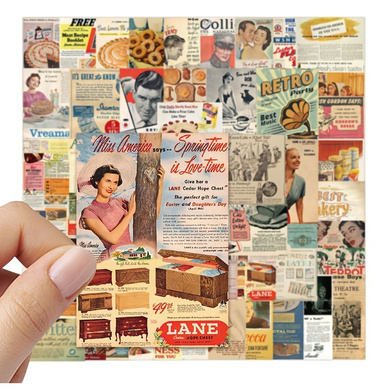 Vintage Newspaper Statue Stickers Add Aesthetic Letter - Temu