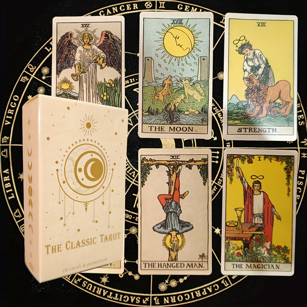 Doodle Tarot Card Set: Fortune Telling Game With Keywords - Temu