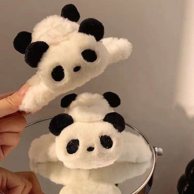 Desenhos animados panda bonito blocos de construção ano novo