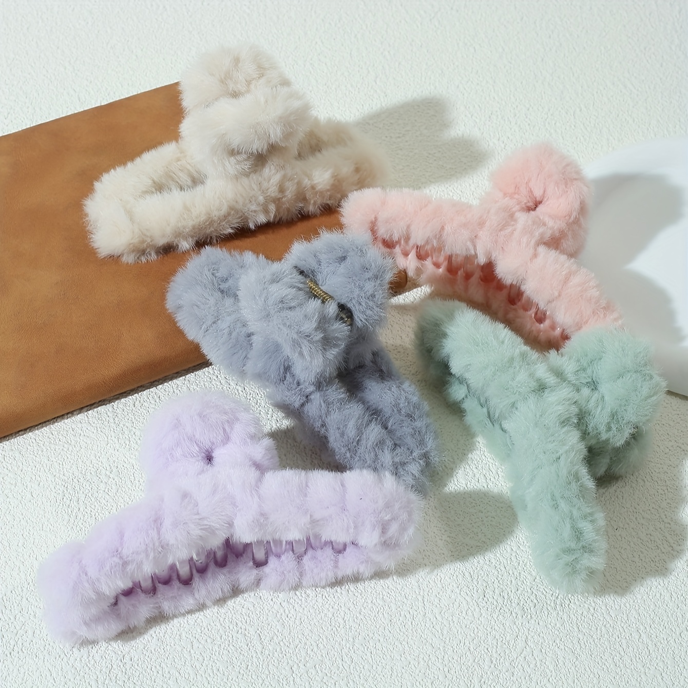 Oversized Fuzzy Rectangle Snap Clip  Snap clips, Faux fur accessories, Hair  clips