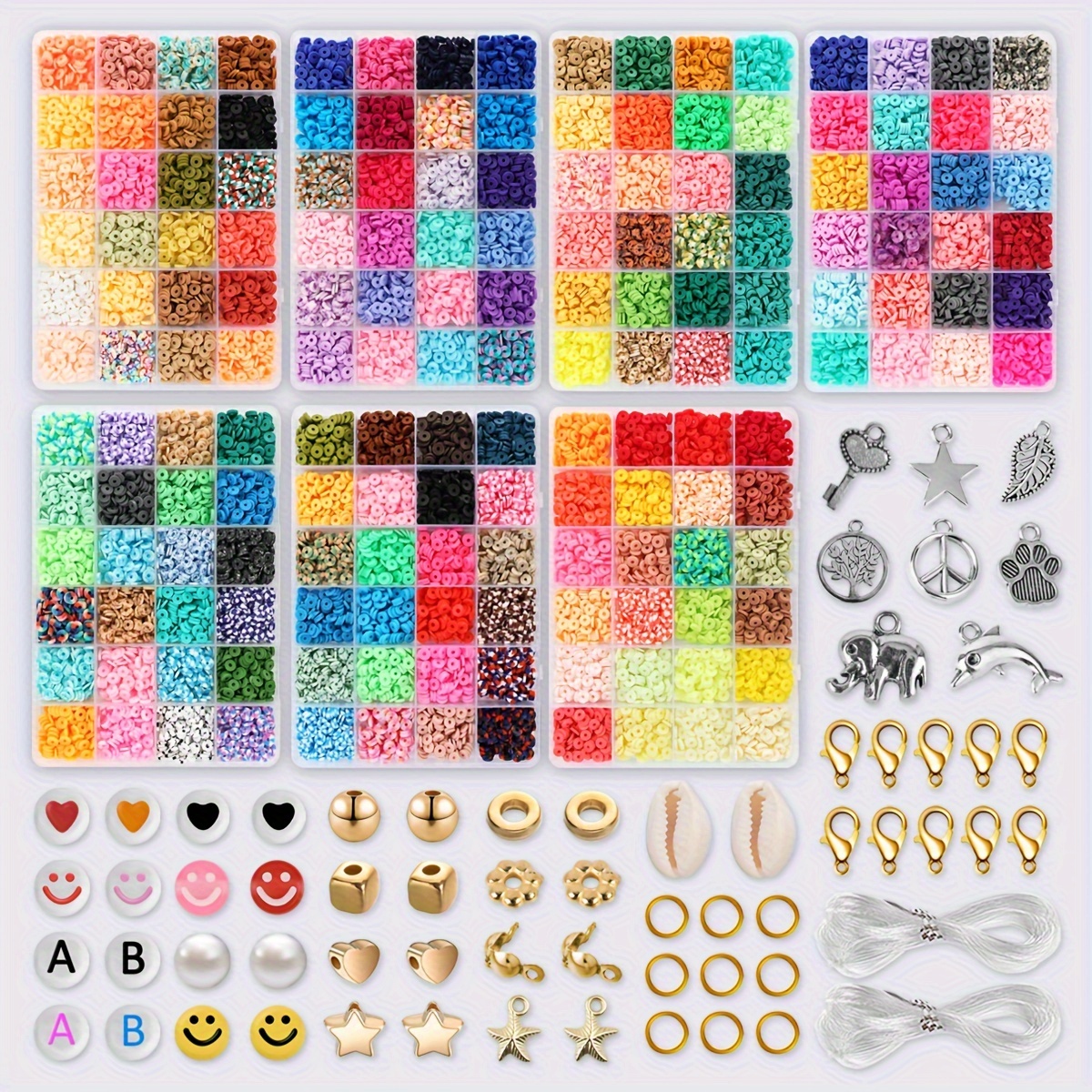100pcs Square-shaped Retro Silver Letter Beads Diy For Bracelet, Necklace  And Phone Chain