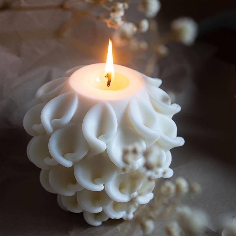 Moldes de vela de ramo de rosas 3D de silicona, moldes de velas de pilar de  flores para hacer velas, moldes para velas, recuerdos de boda, decoración