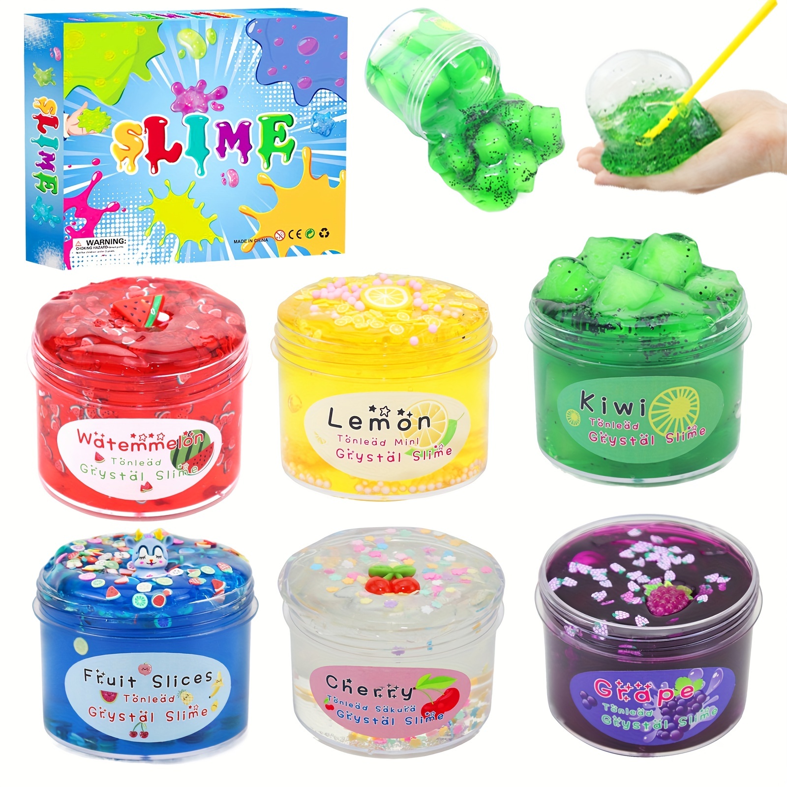 Slime – poudre de boue visqueuse en boîte, jouets éducatifs pour enfants,  Plasticine, couleurs aléatoires