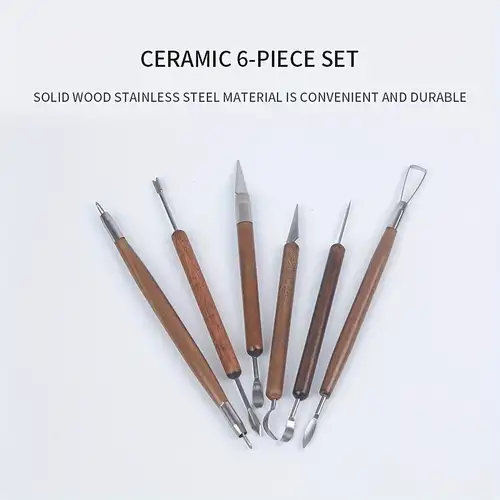 6Pcs Clay Sculpting Set Wax Carving Pottery Tools Shapers Polymer Modeling  /AC