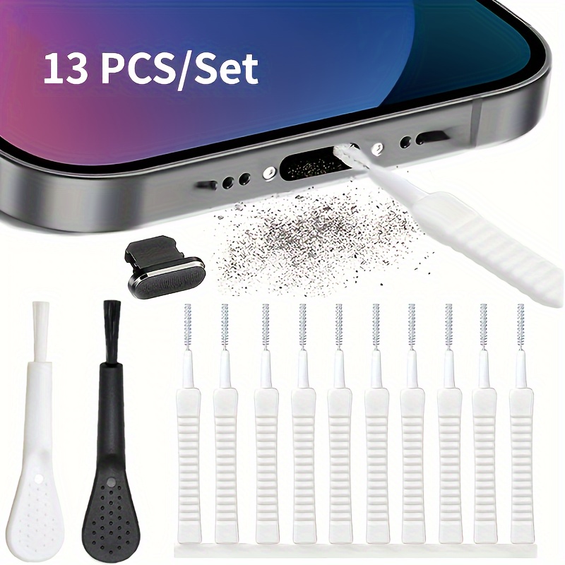 Kit de limpieza de teléfono celular, puerto de carga USB y juego de  herramientas de cepillo limpiador de auriculares compatible con iPhone Xs  Max X