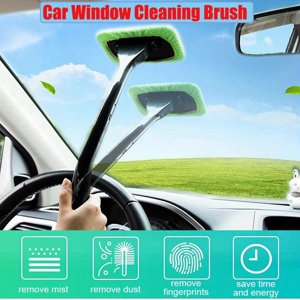 1 Car Window Cleaning Brush, Windshield Squeegee Scraper Wiper