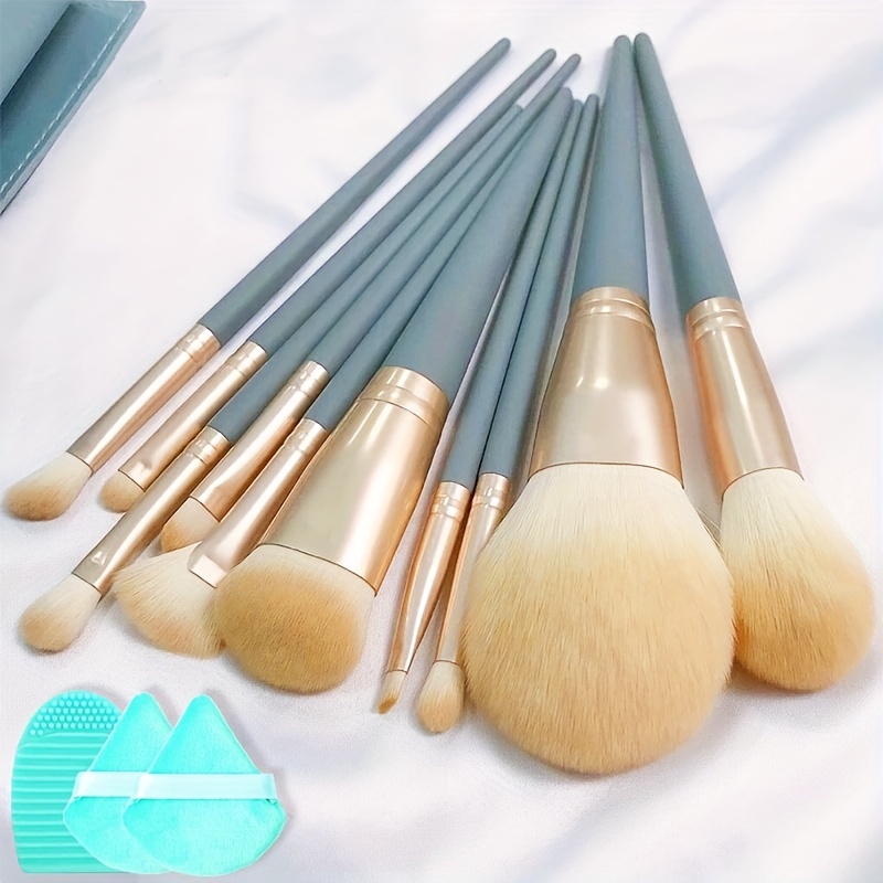 Makeup Brushes Set Professional Soft Synthetic Hair Powder - Temu