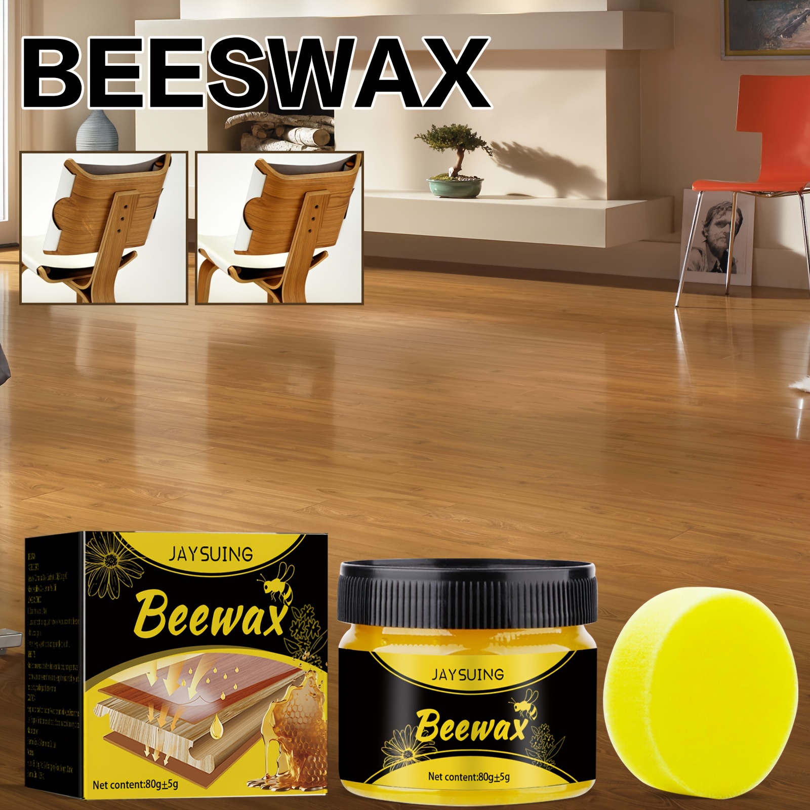 Furniture Polishing Beeswax Natural beeswax Wood Seasoning Beewax Wooden  Floor Cleaning Maintenance Polished Brighten Care Wax