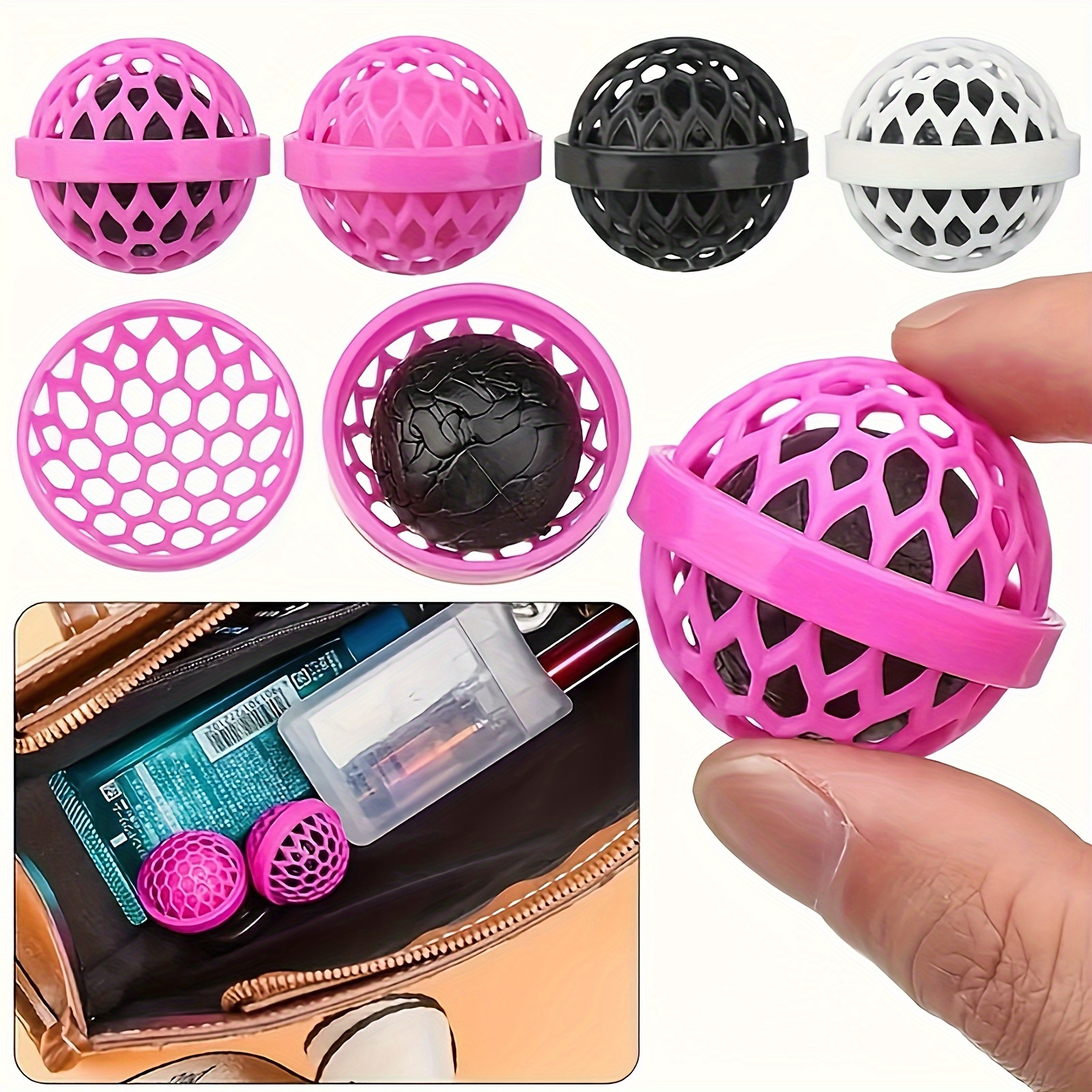 1PC Backpack Bags Clean Ball Sticky Inside Picks Up Dust Dirt Crumbs  Reusable Cleaning Ball Purse Clean Ball Laundry Accessories