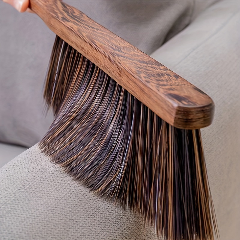 Hand Broom Cleaning Brushes-Soft Bristles Dusting Brush for Cleaning  Car/Bed/Couch/Draft/Garden/Furniture/Clothes,Wooden Handle