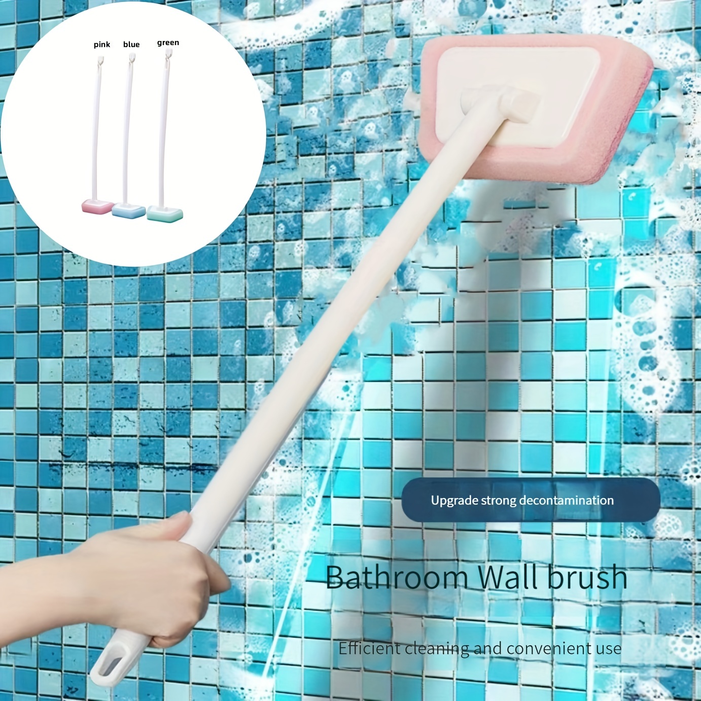 Floor Scrub Brush 3 In 1 Cleaning Brush Long Handle Removable Wiper Magic  Broom Brush Squeegee Tile Kitchen Cleaning Tools - AliExpress