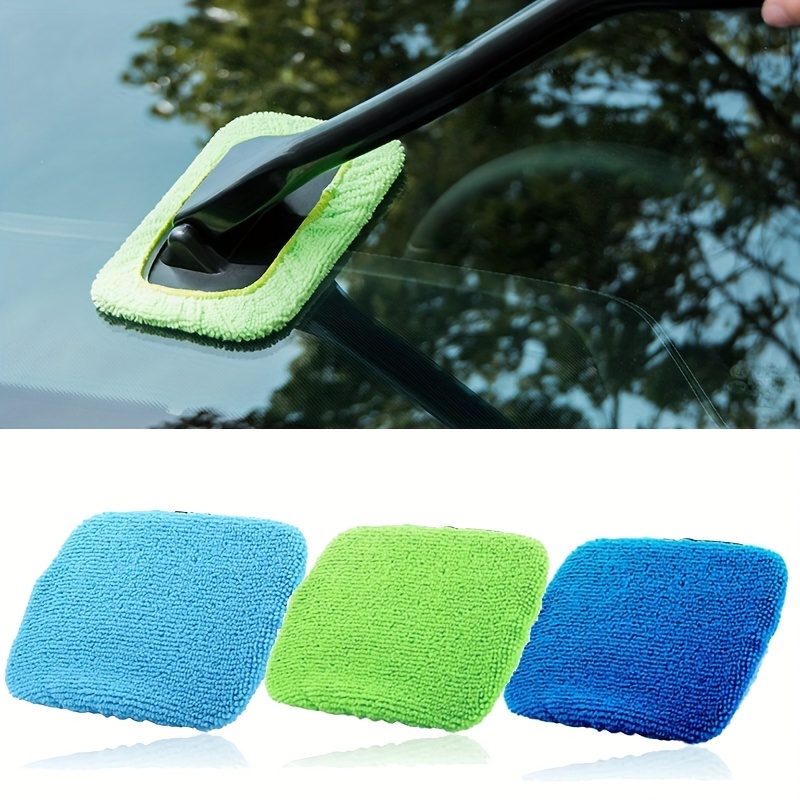 Car Windshield Cleaner Microfiber Car Window Cleaning Brush with Washable  Pad Extendable Handle Interior Exterior Car Washer Mop - AliExpress