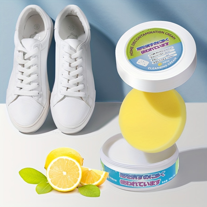  Crema de limpieza de zapatos blanca de 3.53 oz, removedor de  manchas de zapatos para blanco, limpiador de zapatos para zapatos blancos,  gel limpiador de blanqueamiento de zapatos, removedor de manchas