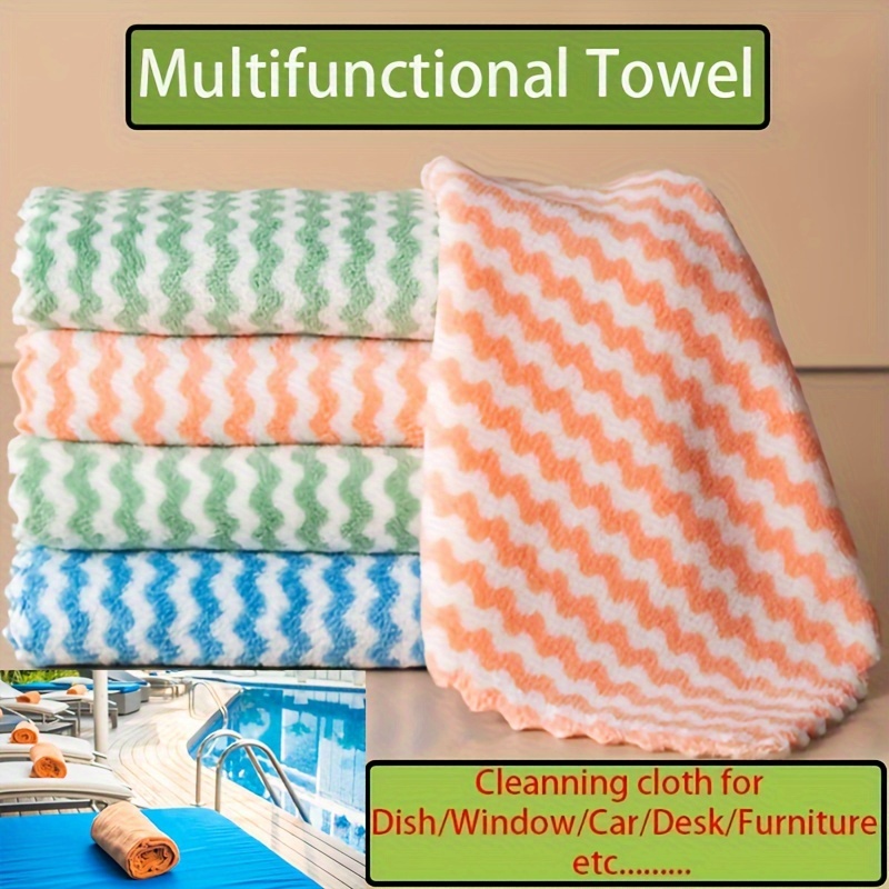 Reusable Microfiber Cleaning Cloths - The Perfect Kitchen Towels For  Everyday Cleaning! - Temu